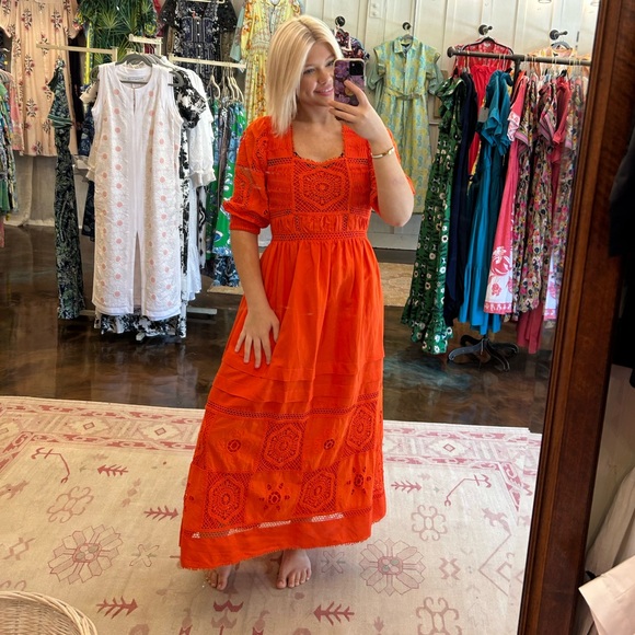 Hunter Bell Vibrant Orange Maxi Dress - Picture 1 of 3